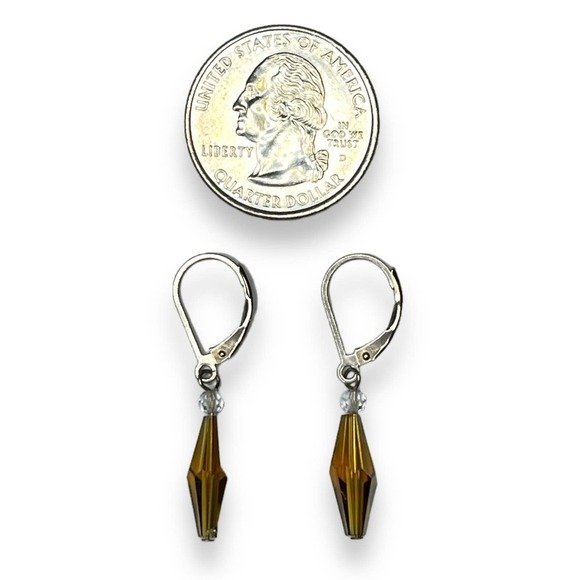 Emily Ray Demi-Parure Earrings Necklace 925 Silver Glass Bicone Beads Signed - Picture 7 of 12